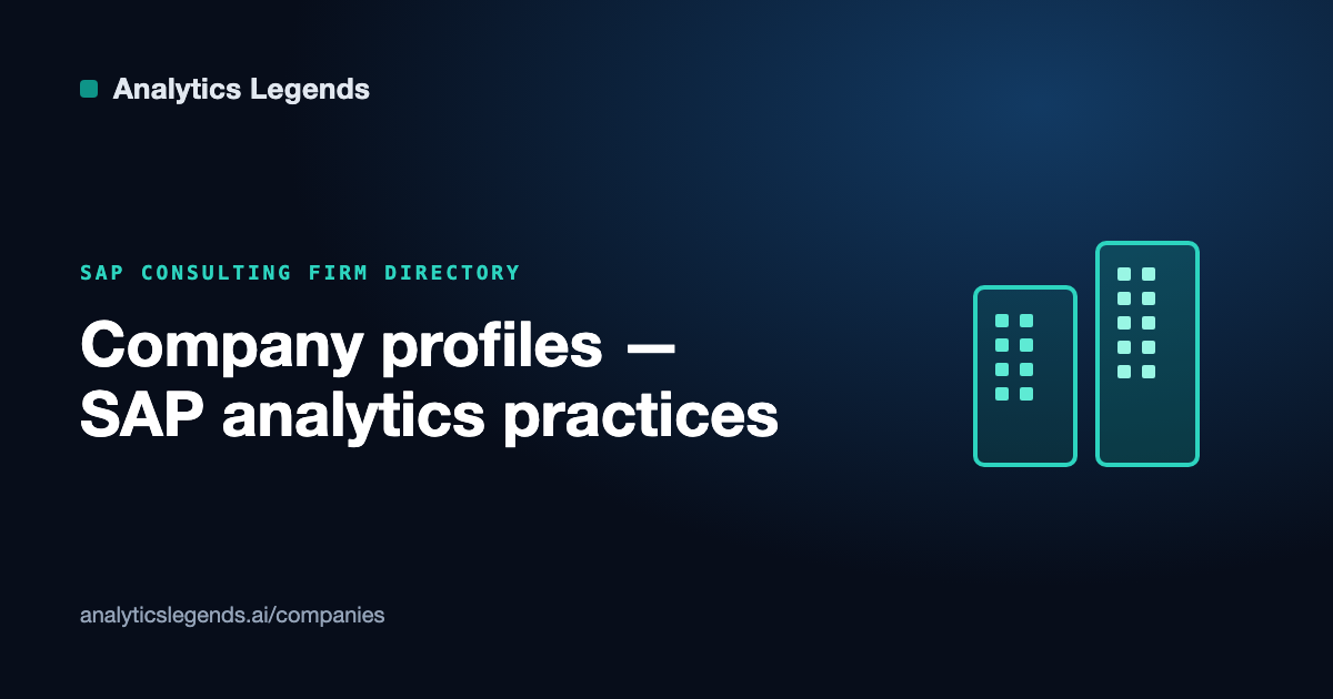 Experis — SAP analytics practice, country by country — Analytics Legends section illustration for the SAP consulting firm directory