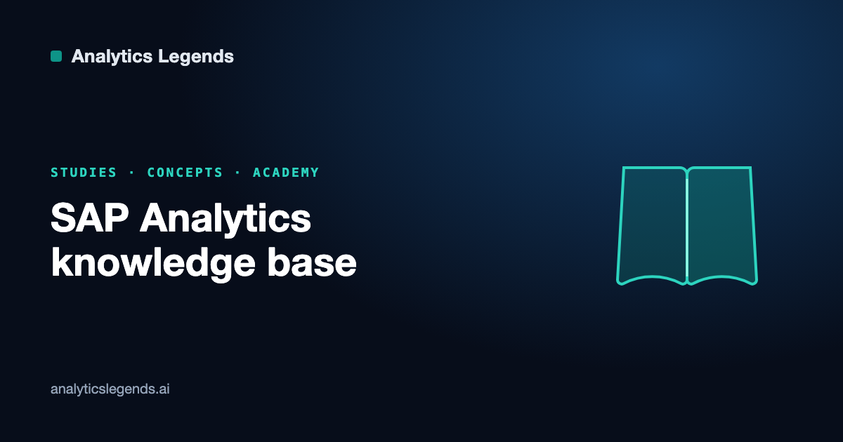 Value Proposition Canvas — Analytics Legends section illustration for the SAP Analytics knowledge base (concepts, studies, Academy)